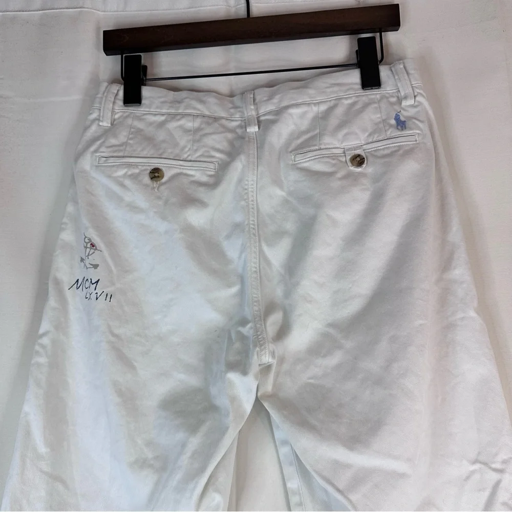 POLO RALPH LAUREN Men’s Size 30x30 Pant Khakis Straight Fit Graphic Art Design